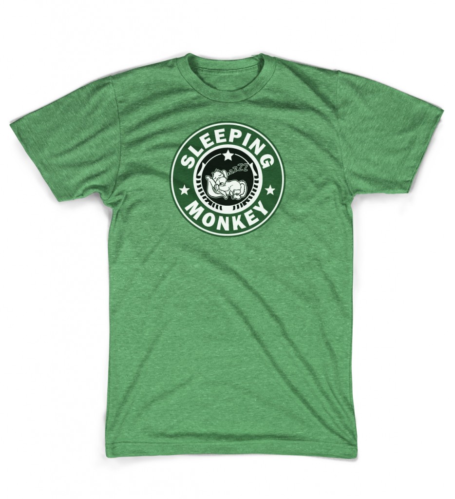 sleeping monkey heather green